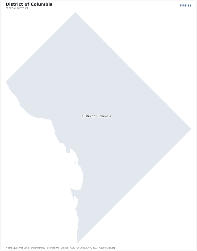 County map of District of Columbia